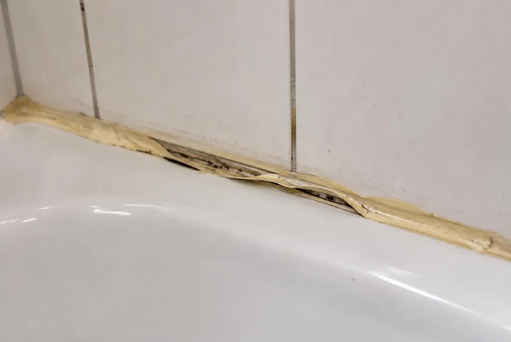 Kitbedrijf Sliedrecht – loslatende kit naast het bad